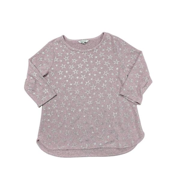 NWOT Emily Daniels Twinkle Stars Round Neck, 3/4 Length Sleeves Size Large - Picture 1 of 5